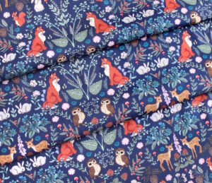 Michael Miller Fabrics / Midnight forest DC11372-NAVY Forest Adventure Navy