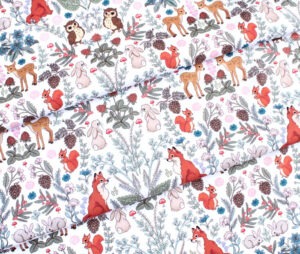 Michael Miller Fabrics / Midnight forest DC11372-WHIT Forest Adventure White