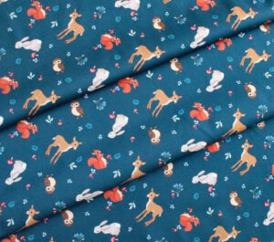 Michael Miller Fabrics / Midnight forest DC11375-SPRU Forest Babies Spruce