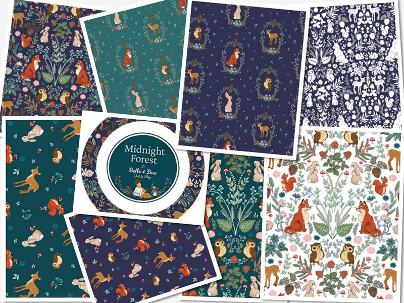 近日入荷予定 Michael Miller Fabrics “Midnight Forest Collection”