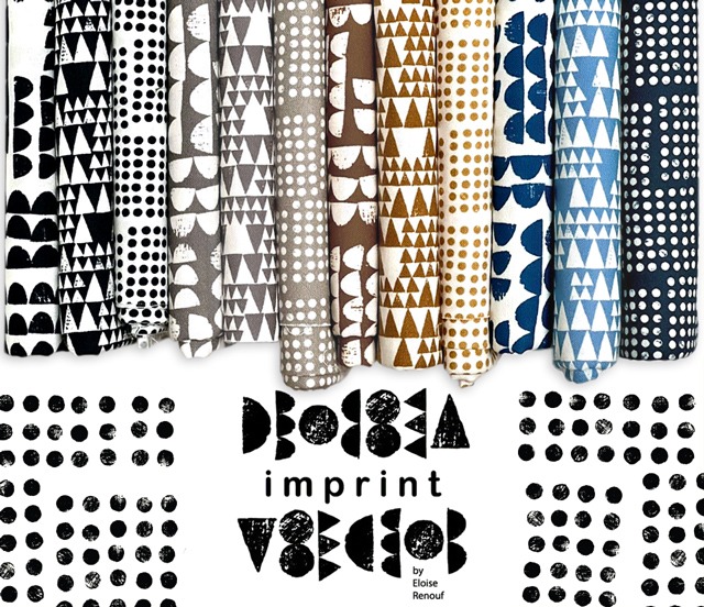 朴訥な幾何学柄 Cloud9 Fabrics “Imprint Collection” 入荷