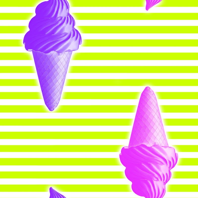Vaporwave Ice Cream Lime