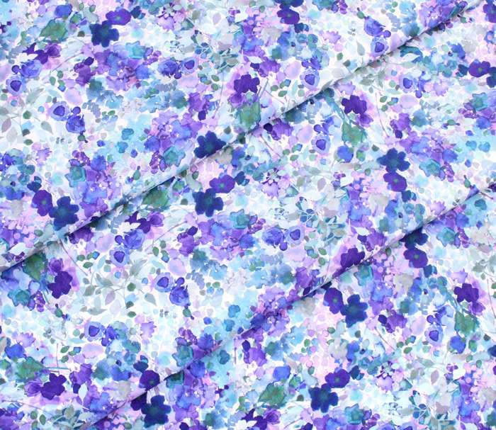 Clothworks / Garden Fresh Y4257-27 Abstract Floral Purple