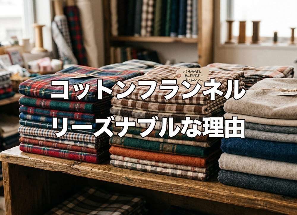 コットンフランネルがリーズナブルな理由