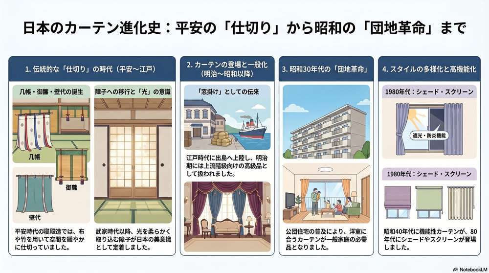 カーテンはいつから？日本のカーテンの歴史