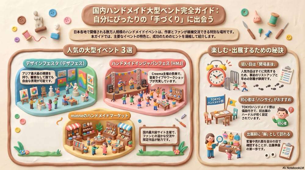 国内のハンドメイド大型イベント Pick UP!
