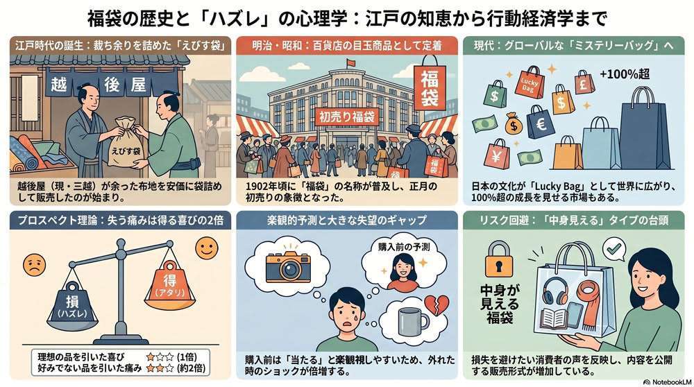 福袋のはなし - お得な袋に隠れた歴史と残念の心理学