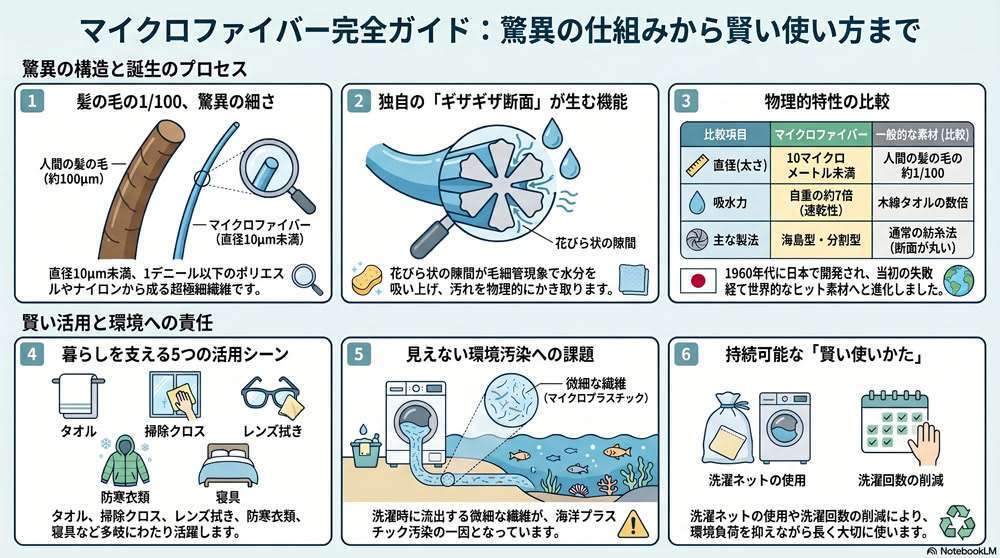マイクロファイバーってなんだろう - 日本発の超極細繊維