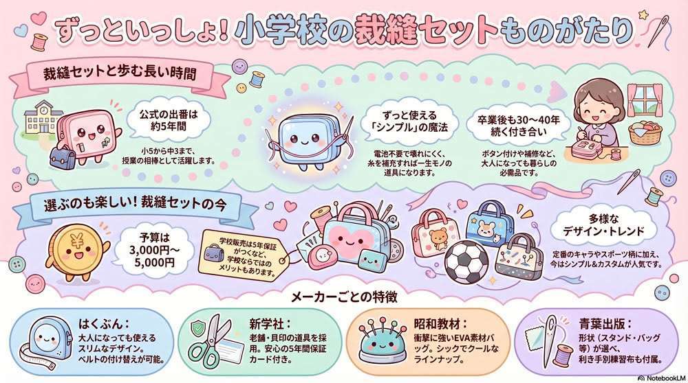 小学校の裁縫セット、 みんないつまで使ってる？