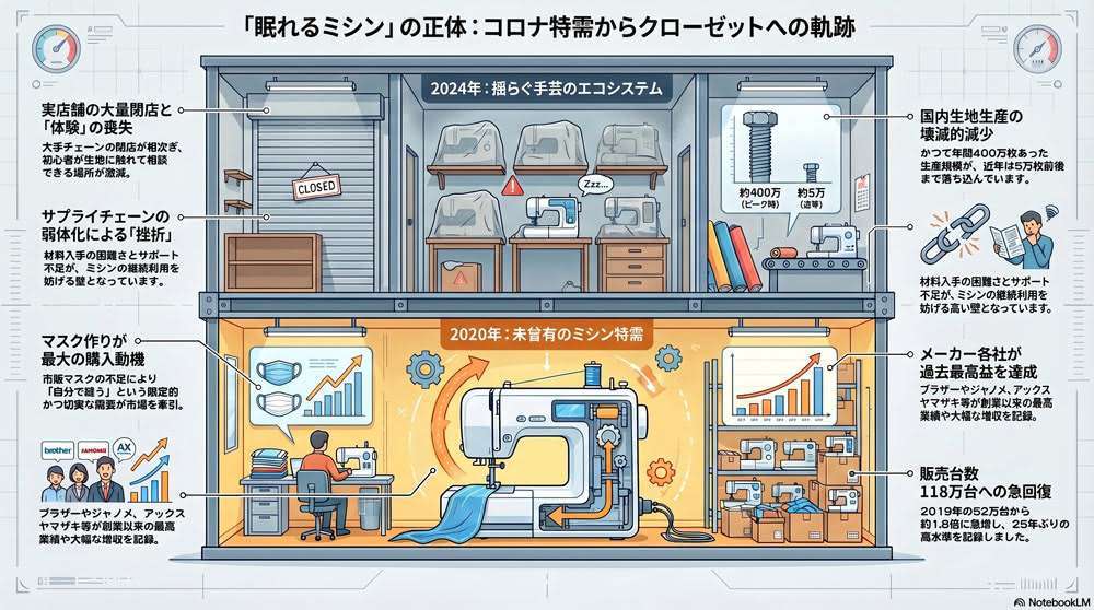 "眠れるミシン" あなたのミシン、もう一度動かしませんか？