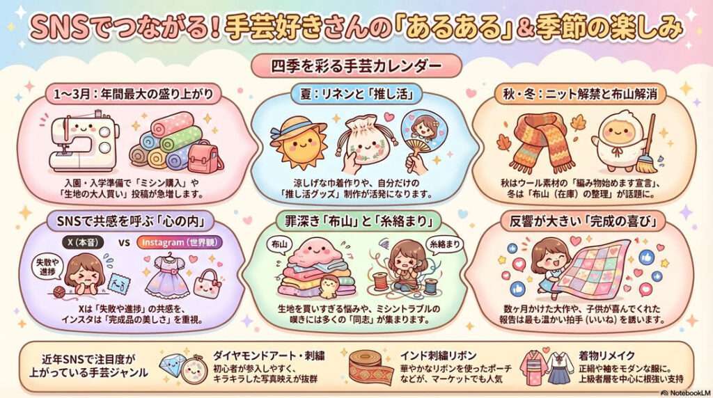手芸好きはSNSで何をつぶやいている?