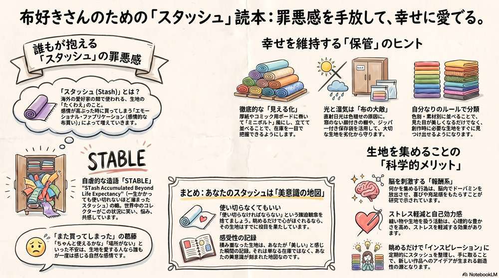 増えつづける生地 - 収集家の罪悪感と幸せな保管の話