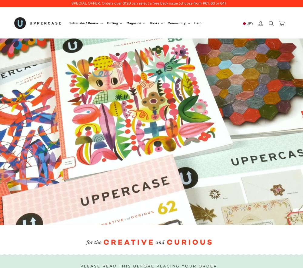 UPPERCASE – 世界中のクリエイターから愛される雑誌