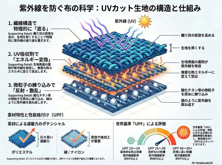 UVカット生地とは？ - UVカットの仕組みと豆知識