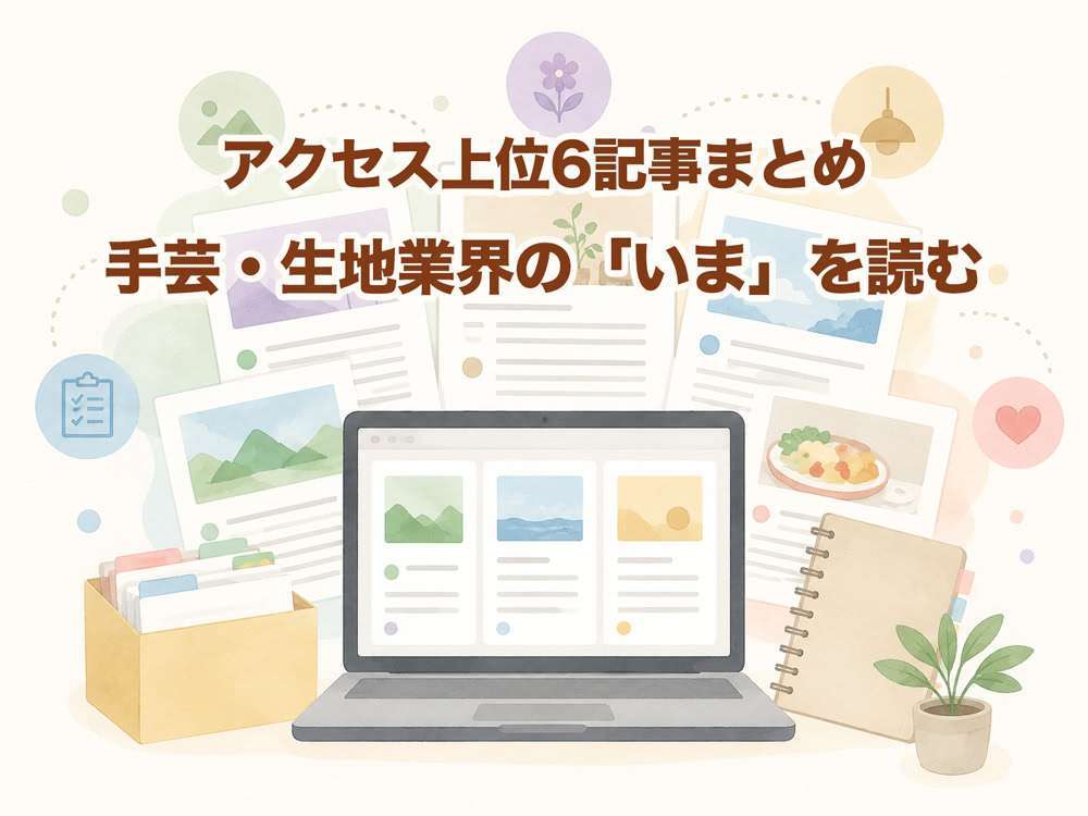 アクセス上位6記事まとめ — 手芸・生地業界の「いま」を読む