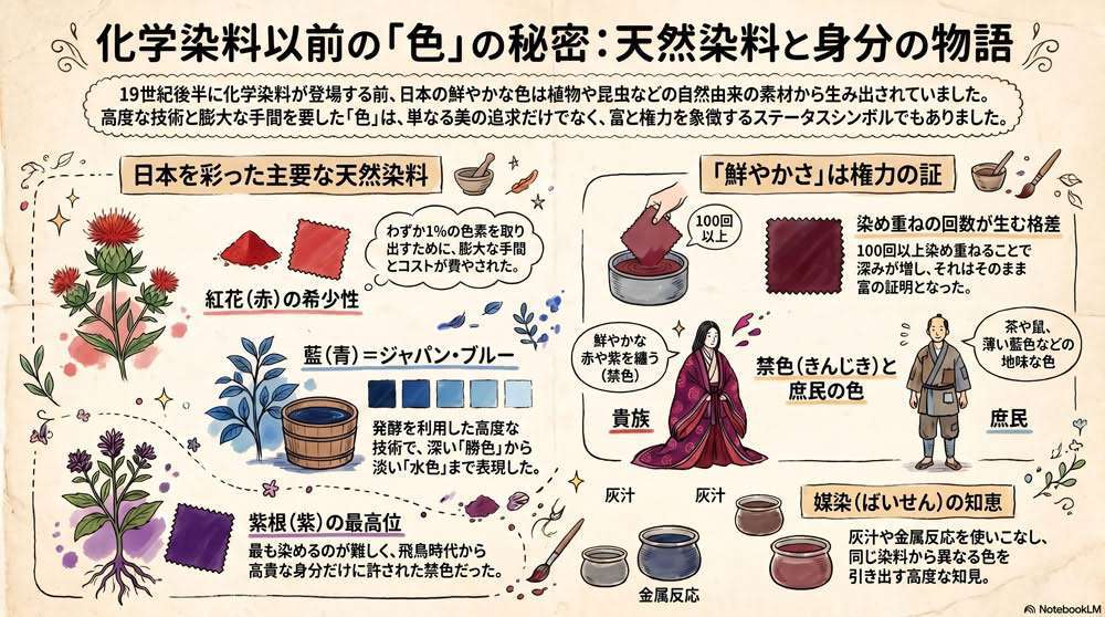 化学染料がなかった時代の「色」の秘密