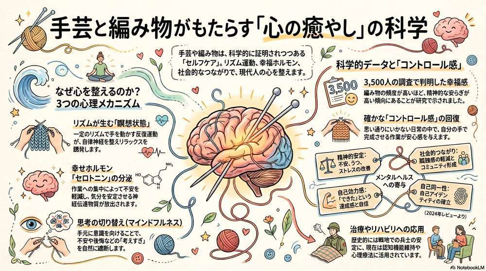 手芸と編み物がもたらす精神的効果