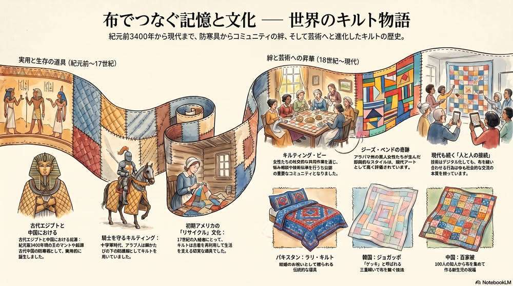 布でつなぐ記憶と文化 - 世界のキルト文化