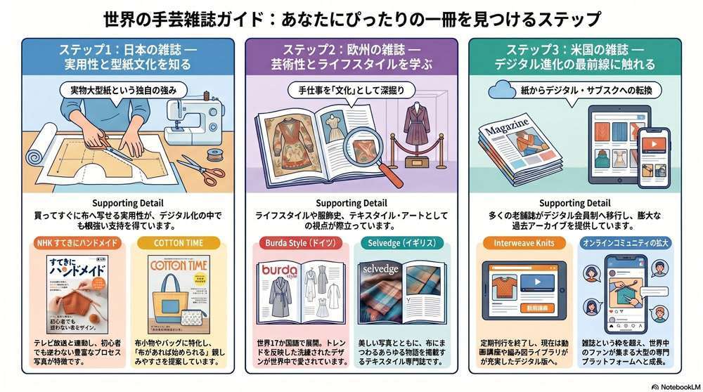 世界の手芸雑誌ガイド - あなたにぴったりの一冊