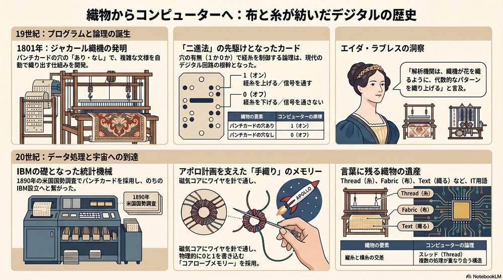布・糸・コンピューターの意外な繋がり