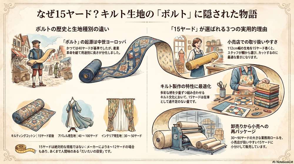 なぜ15ヤード? – 海外キルト生地の素朴な疑問