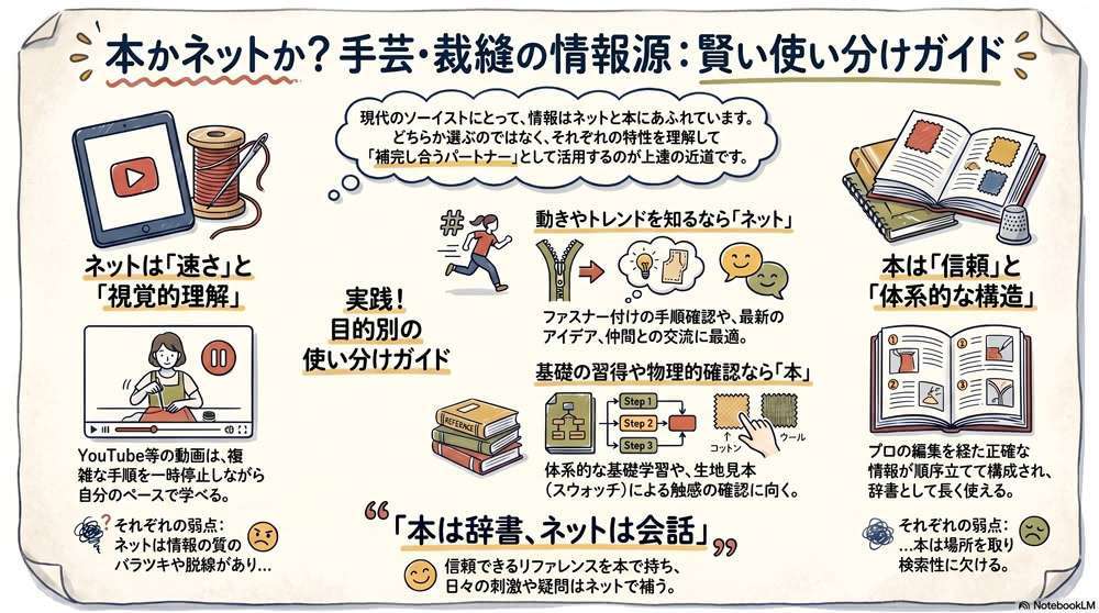本で調べる?ネットで調べる?手芸・裁縫の「情報源」