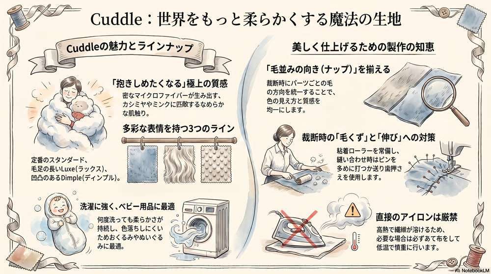 Cuddle とは？Shannon Fabrics が生んだ密な毛足の起毛生地