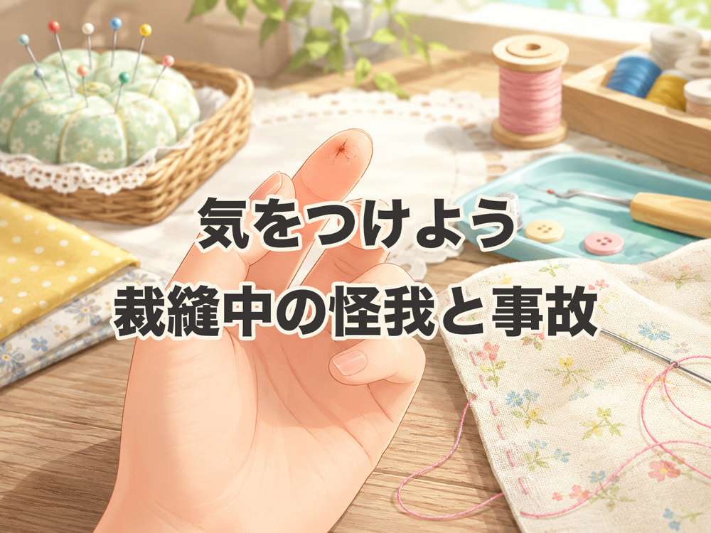 気をつけよう、裁縫中の怪我と事故