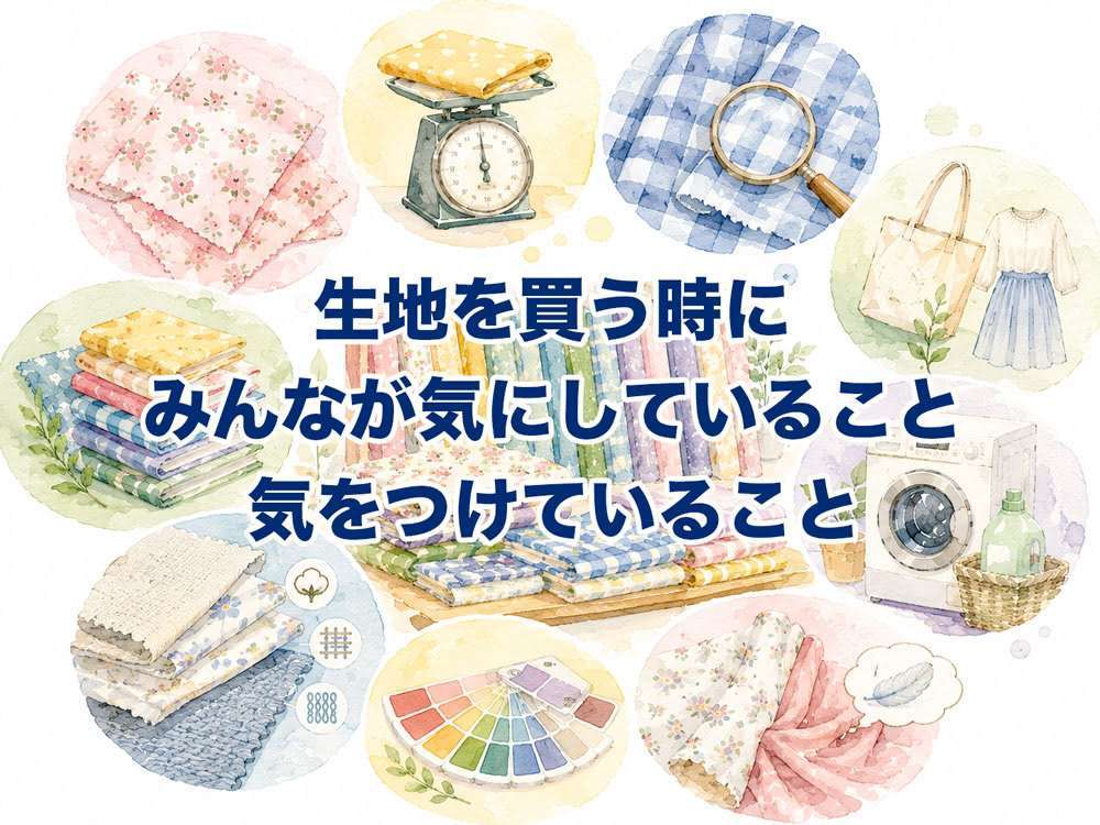 生地を買う時にみんなが気にしていること・気をつけていること