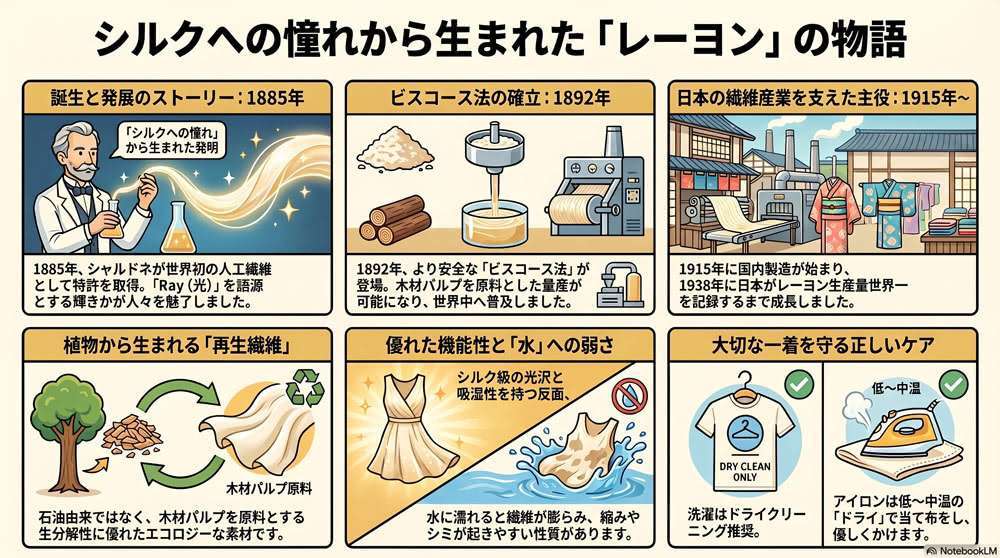 レーヨンの歴史と魅力をひもとく
