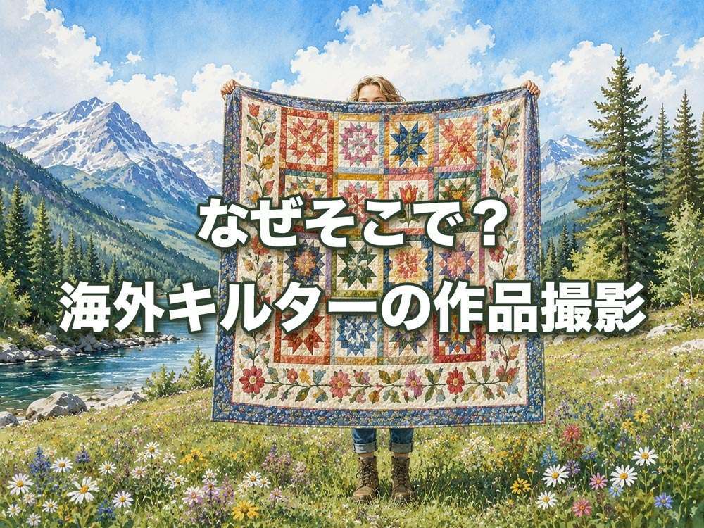 なぜそこで？海外キルターの作品撮影