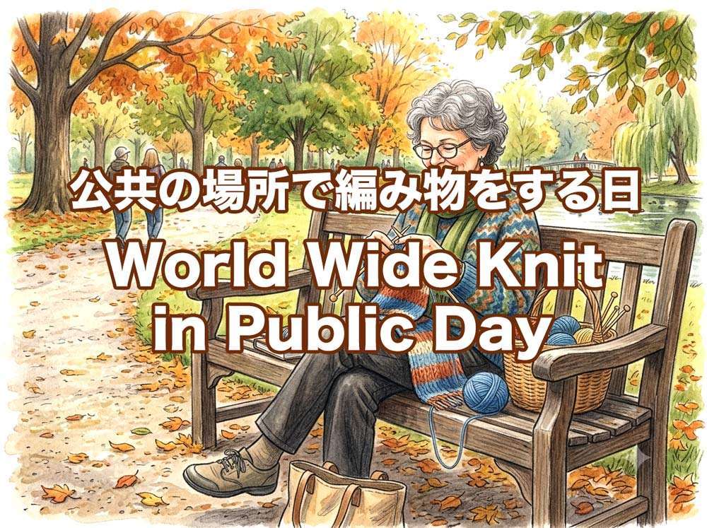公共の場所で編み物をする日 World Wide Knit in Public Day