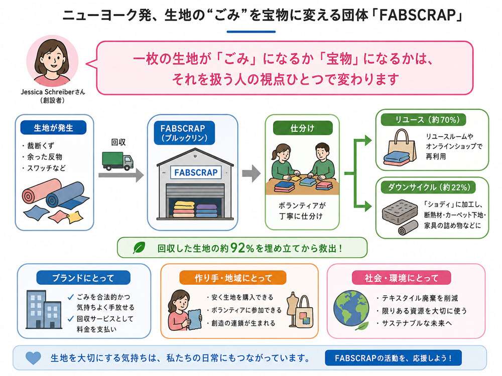生地の"ごみ"を宝物に変える FABSCRAP