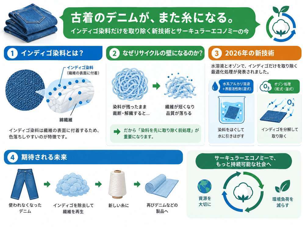 デニムリサイクルの新技術