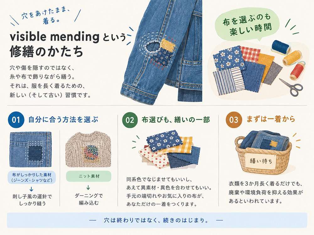 Visible Mending とは？ - 修繕そのものをデザインの一部に