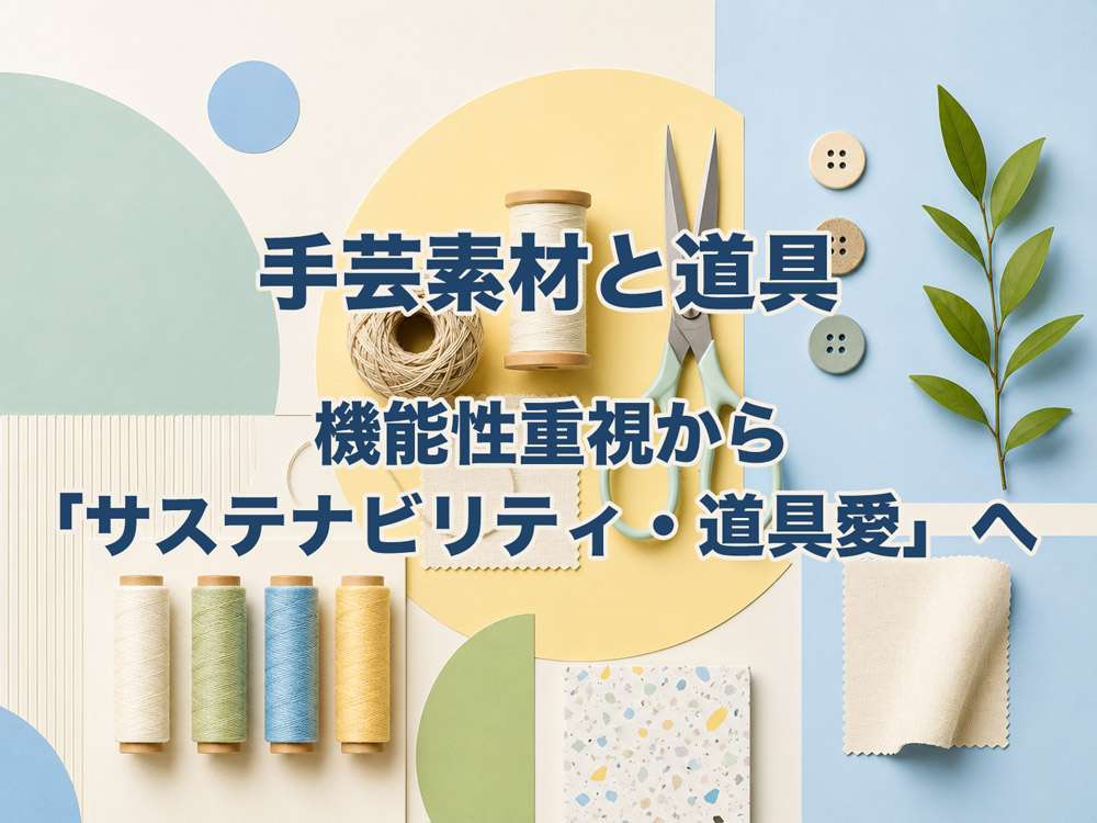 手芸素材と道具 – 機能性重視から「サステナビリティ・道具愛」へ
