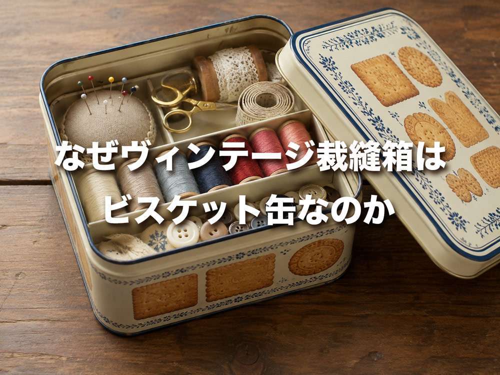 なぜヴィンテージ裁縫箱はビスケット缶なのか