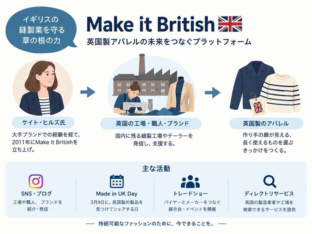 Make it British とは？イギリスの縫製業を守る草の根の力