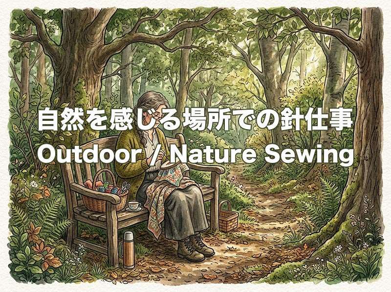 自然を感じる場所での針仕事 Outdoor / Nature Sewing