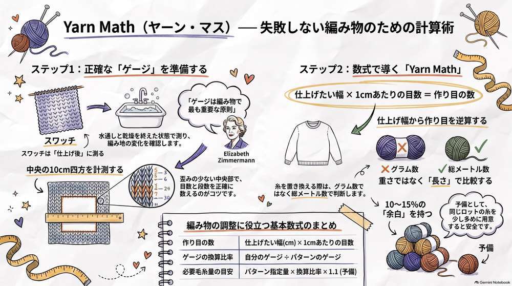 Yarn Math – 編み物の計算テクニック