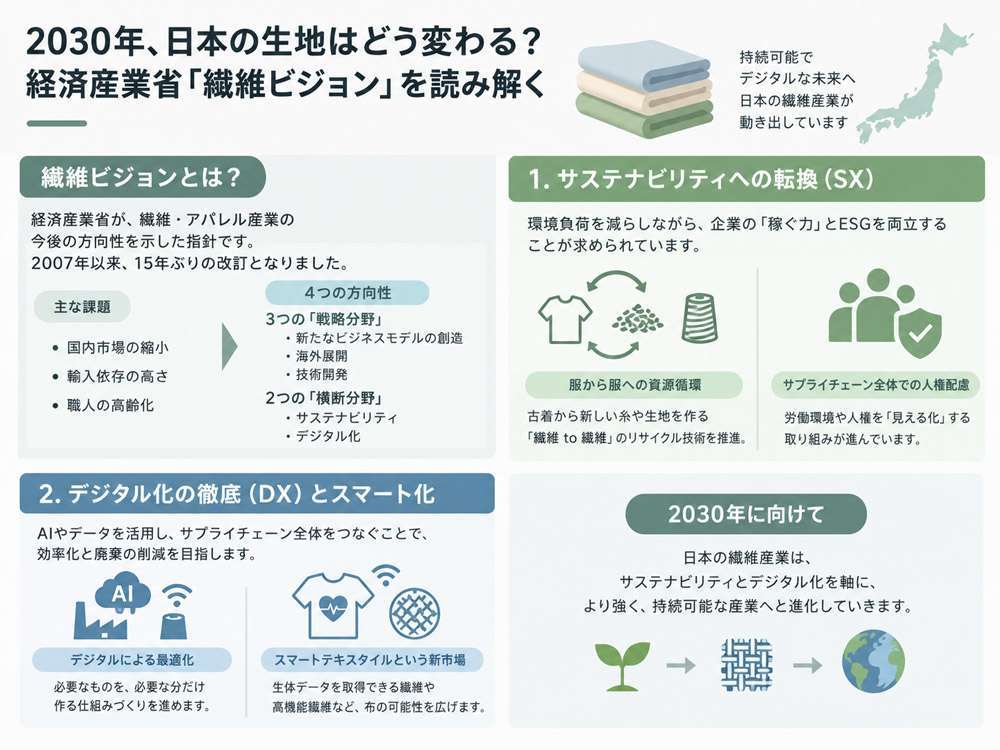 繊維・アパレル産業の方向性を示す指針「繊維ビジョン」とは?経済産業省